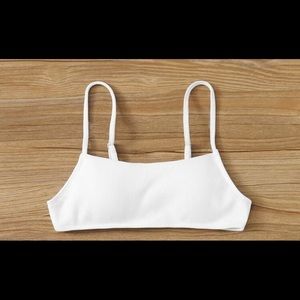 SHEIN white bikini top